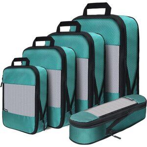 Compression Packing Cubes for Suitcases,5 Set Travel Essentials, Lightweight